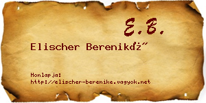 Elischer Bereniké névjegykártya